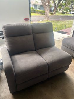 Grey Couch with Recliners
