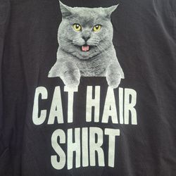 "Cat Hair Shirt" Graphic Tee M