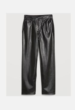Old Navy Black OG Loose Faux Leather Pants - Women’s Size 12