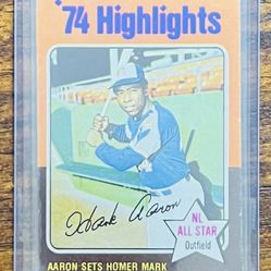 HANK AARON (TOPPS 1974 HIGHLIGHTS ALL STAR BASEBALL CARS 