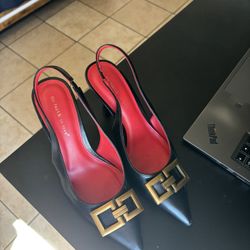 Elegant Black Slingback Heels – Size 37