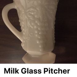 Milk Glass Pitcher 