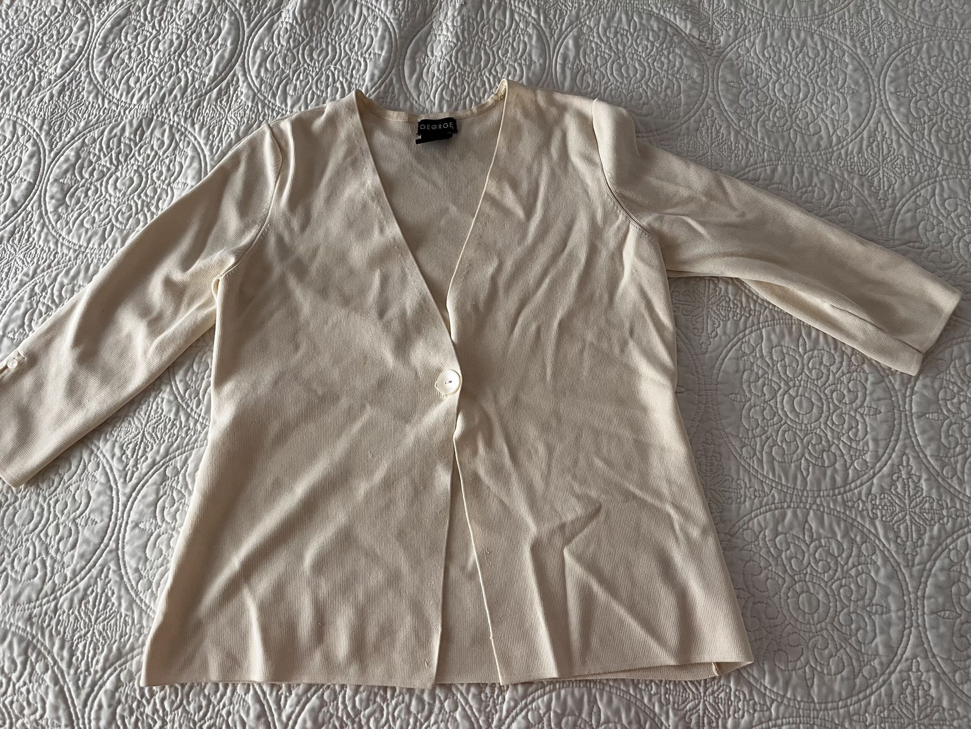 $6 George Creme Cardigan
