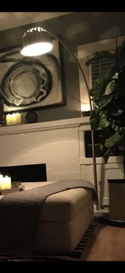 Floor Lamp with Marble Base