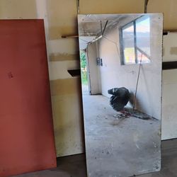 Two copper sealed bar mirrors