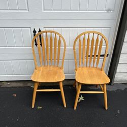 Pair Of Wooden Chairs