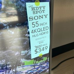 SONY 55 INCH 4K SMART TV  QLED HLG HDR10 