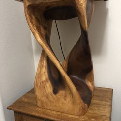 Twisted Wood Sculpture Night Stand