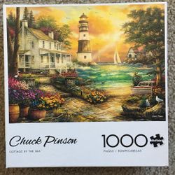 Jigsaw Puzzle COTTAGE BY THE SEA Buffalo NO MISSING PIECES 
