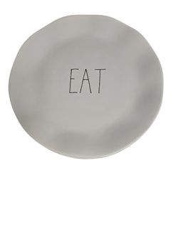 Whimsical Parini 10" Ceramic Plates – Set of 4 – Fun Food Sayings