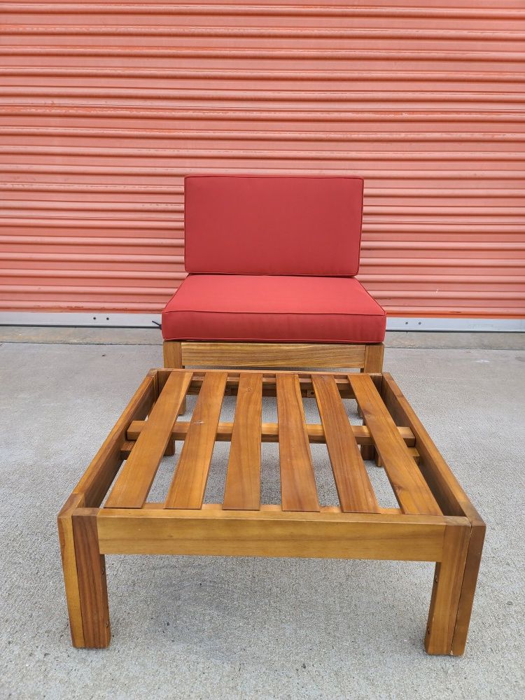 Teak outdoor furniture bench chair