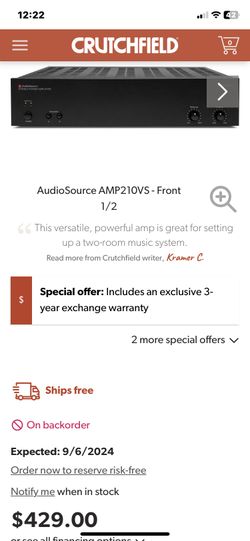 AudioSource  Stereo Power AMP210VS