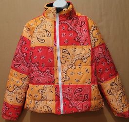Womens Paisley Light Puffer Jacket