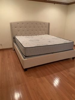 New In Box King Bed Frame With Mattress (Read Description Below)