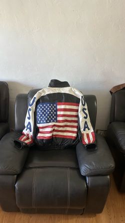 American Flag Leather Jacket