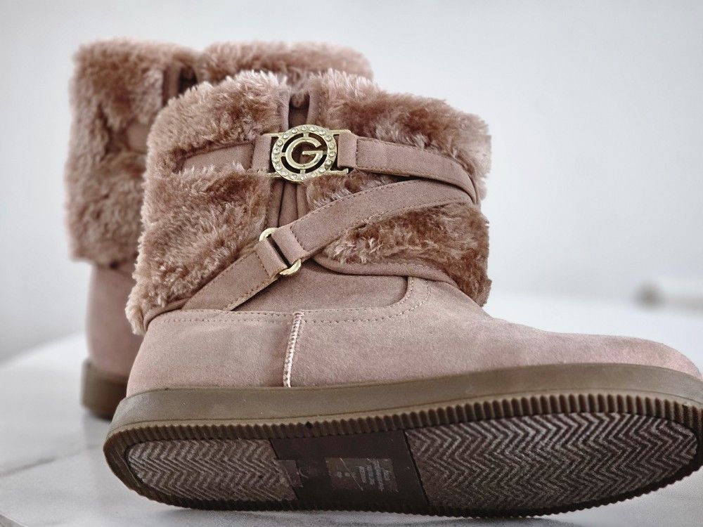 G By Guess Furry Blush Boots For Women (US 9.5)