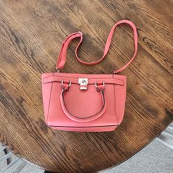 Dress Barn Coral Shoulder Bag – $20 (Cash Only)