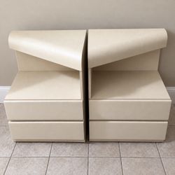 Set of 2 Cream Nightstands – $80 for Both