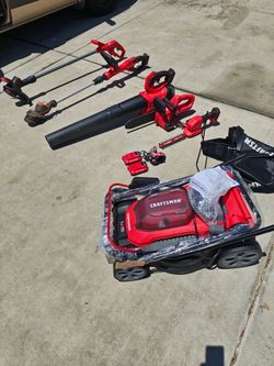 Craftsman 20v x2 push mower and lawn tools 360 firm no less. I am not selling separately don't ask