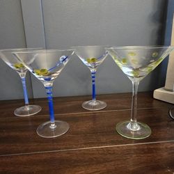 Painted Olive Glasses 