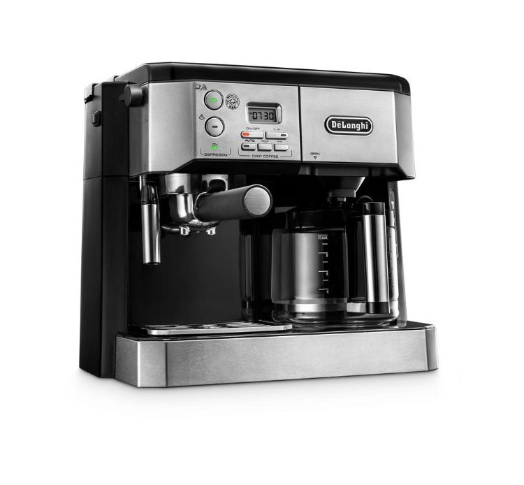 DeLonghi All-In-One 10-Cup Stainless Steel Espresso Machine and Drip Coffee Maker- NEW IN BOX