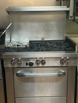 36” Commerical  6 Burner Gas Range w/ Standard Oven, Natural Gas