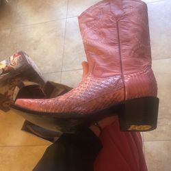 Pink Junior Cowboy Western Boots 