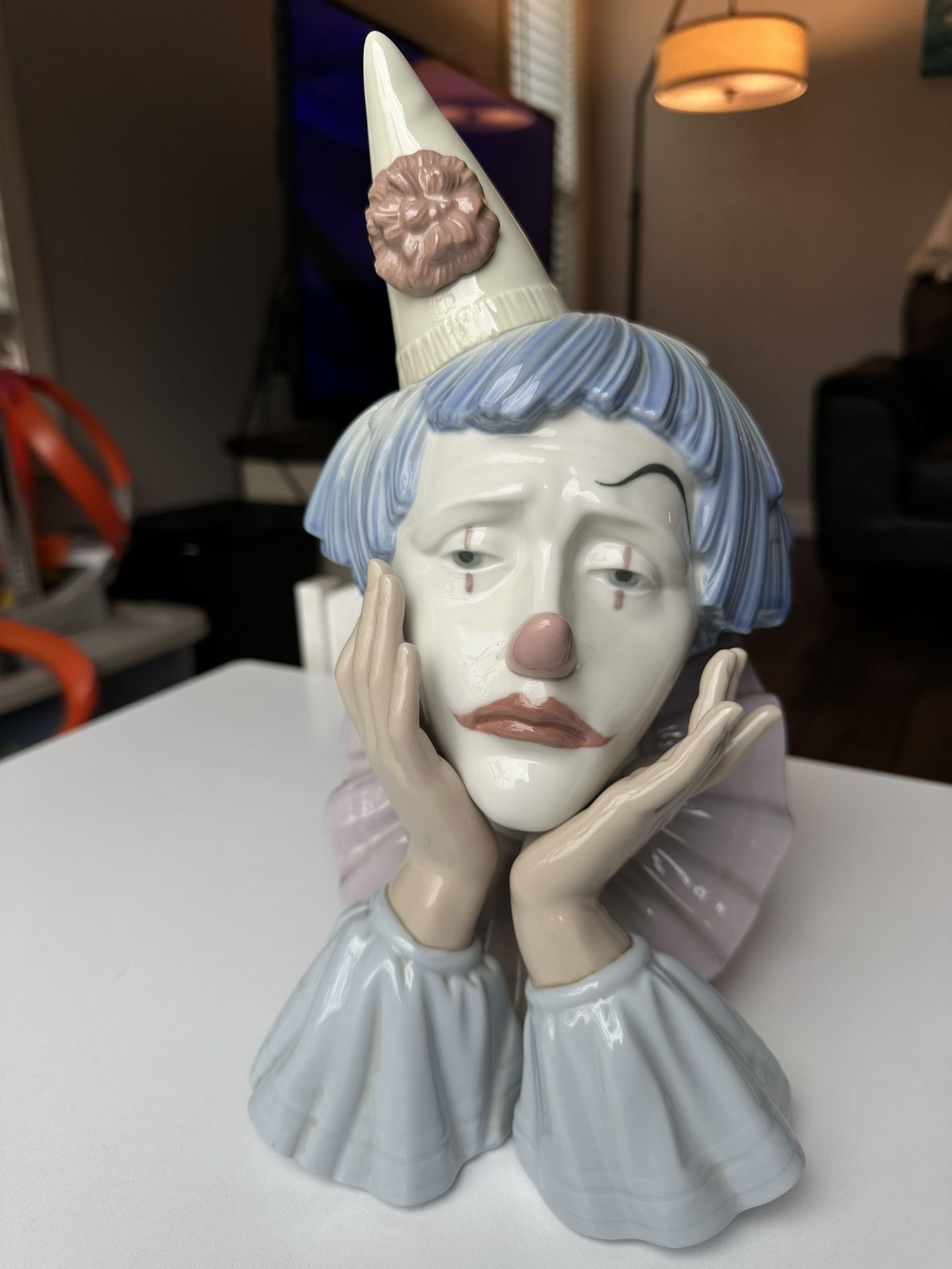 Lladro Jester Sad Clown Vintage Mint Condition