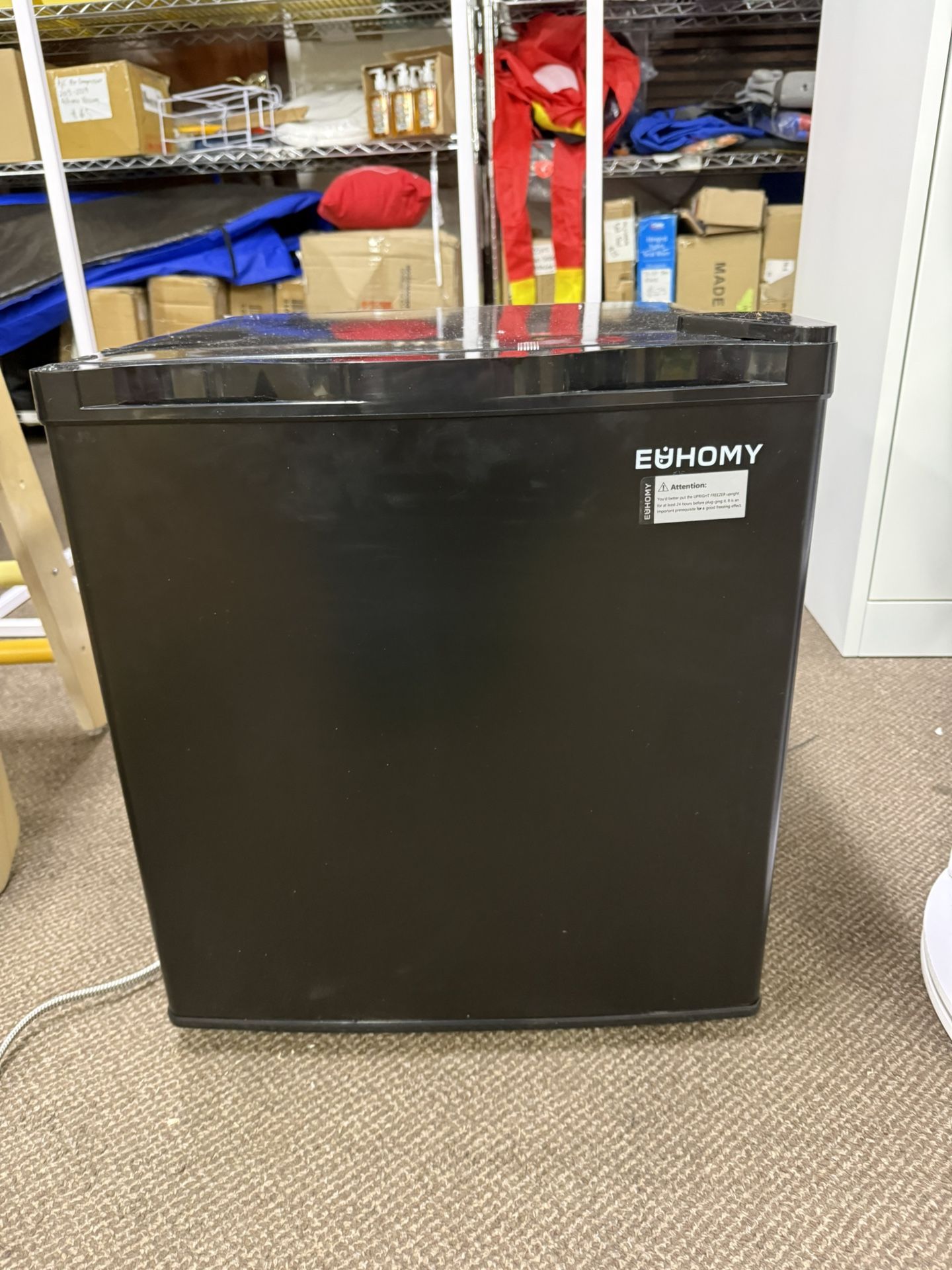 EUHOMY 1.7 Cu.Ft Mini Fridge with Freezer, Reversible Single Door Compact Refrigerator,