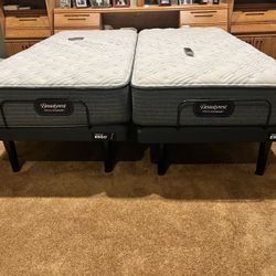 Tempur Pedic Ergo Power Base, Split King With Two Twin XL Mattresses 