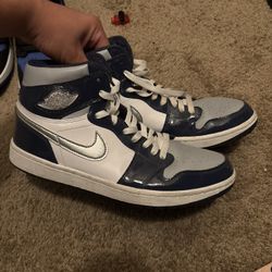 Air Jordan 1 High Golf in Black/Metallic Silver colorway