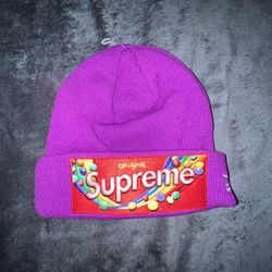 Supreme Skittles New Era Beanie Purple FW21 NEW WITH TAGS