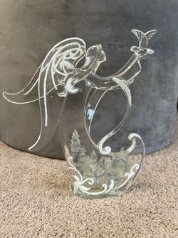 Acrylic Angel & Dove Decoration