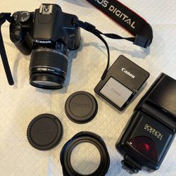 Canon Rebel Eos XSI With Flash 