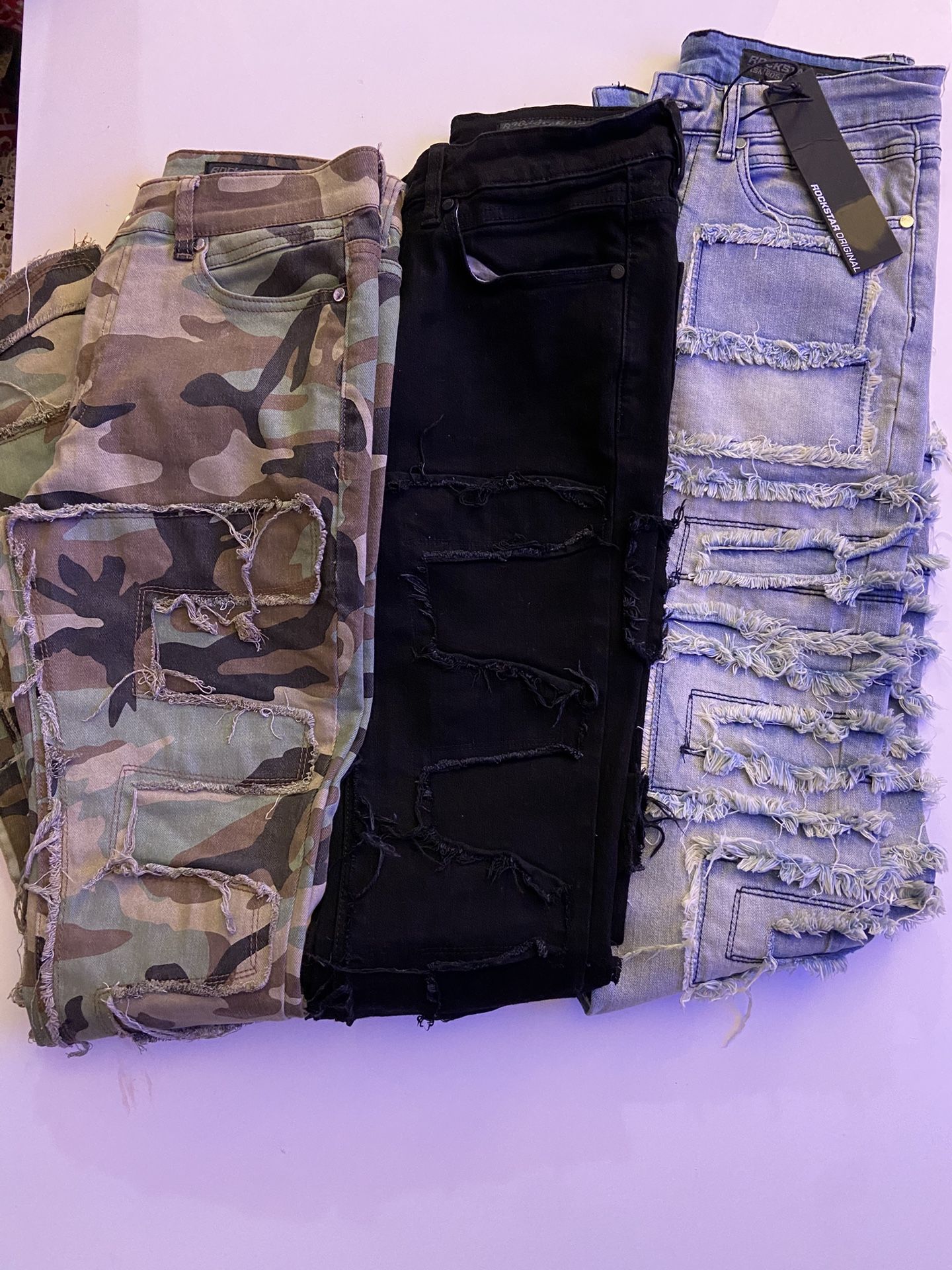 rockstar original stacked flared jeans