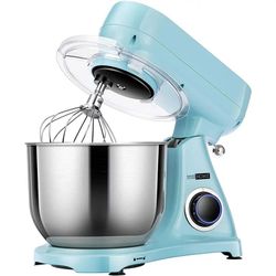 VIVOHOME 6.7 Quart 800W Stand Mixer with All-metal Housing, 6-Speed Tilt-Head Electric Food Mixer with Cast Aluminum Beater, Dough Hook and Whisk, Cha