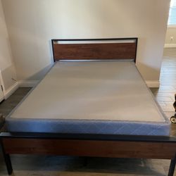 Queen size bed with base