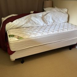 Full Bed Frame and Mattress Set