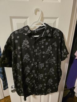 Black Collared Floral Shirt
