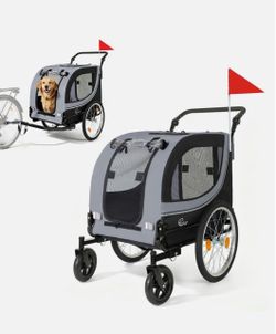 New in box 2-in-1 Bike Trailer & Pet Stroller for Dogs up to 100 lbs, Foldable
