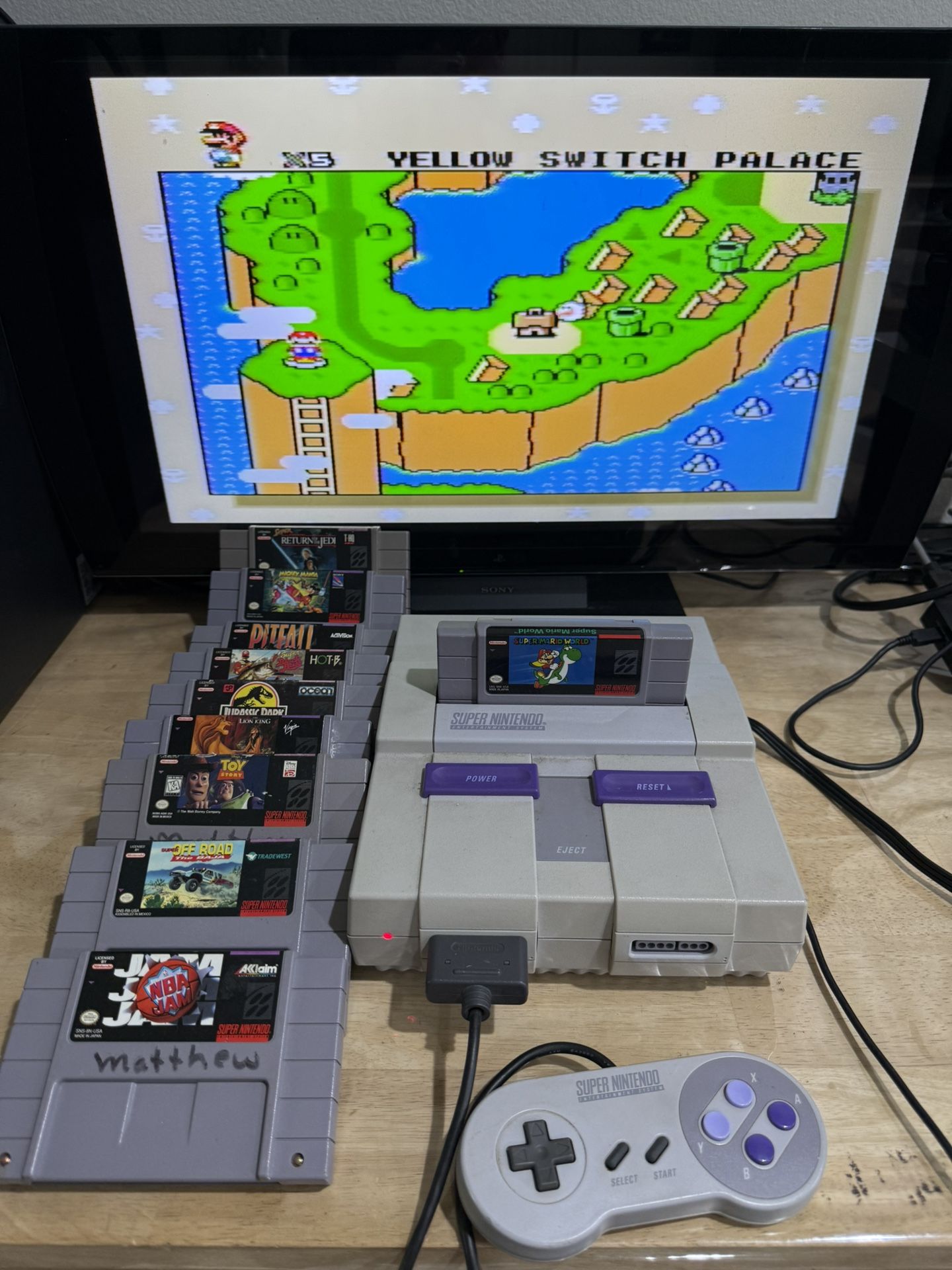 SNES SUPER NINTENDO BUNDLE TESTED AND WORKING