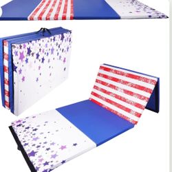 Fitvids Folding Exercise Gymnastics Mat, 4'x8'x2" 