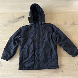 Snozu Platinum Collection Kids Winter Jacket Size 10/12 Black Hooded Warm Coat