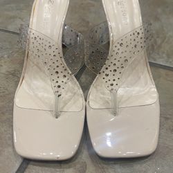 Zigi Soho Nude Patent Thong Mules