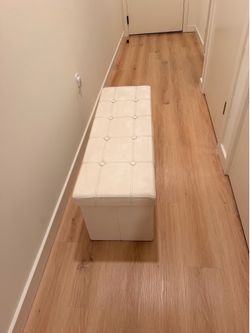 Foldable Storage Ottoman Bench,