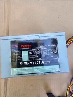 X Power PS-450W ATX Power Supply 450W - Untested As Is