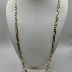 14kt Diamond Cut Figaro Link Chain 30.2G 25"