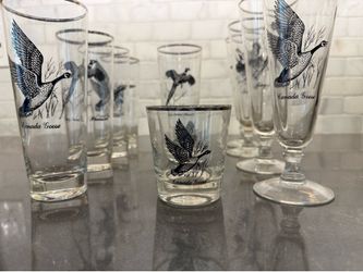 Vintage Federal Sportsman Pilsner Relaxer Drinking Glasses