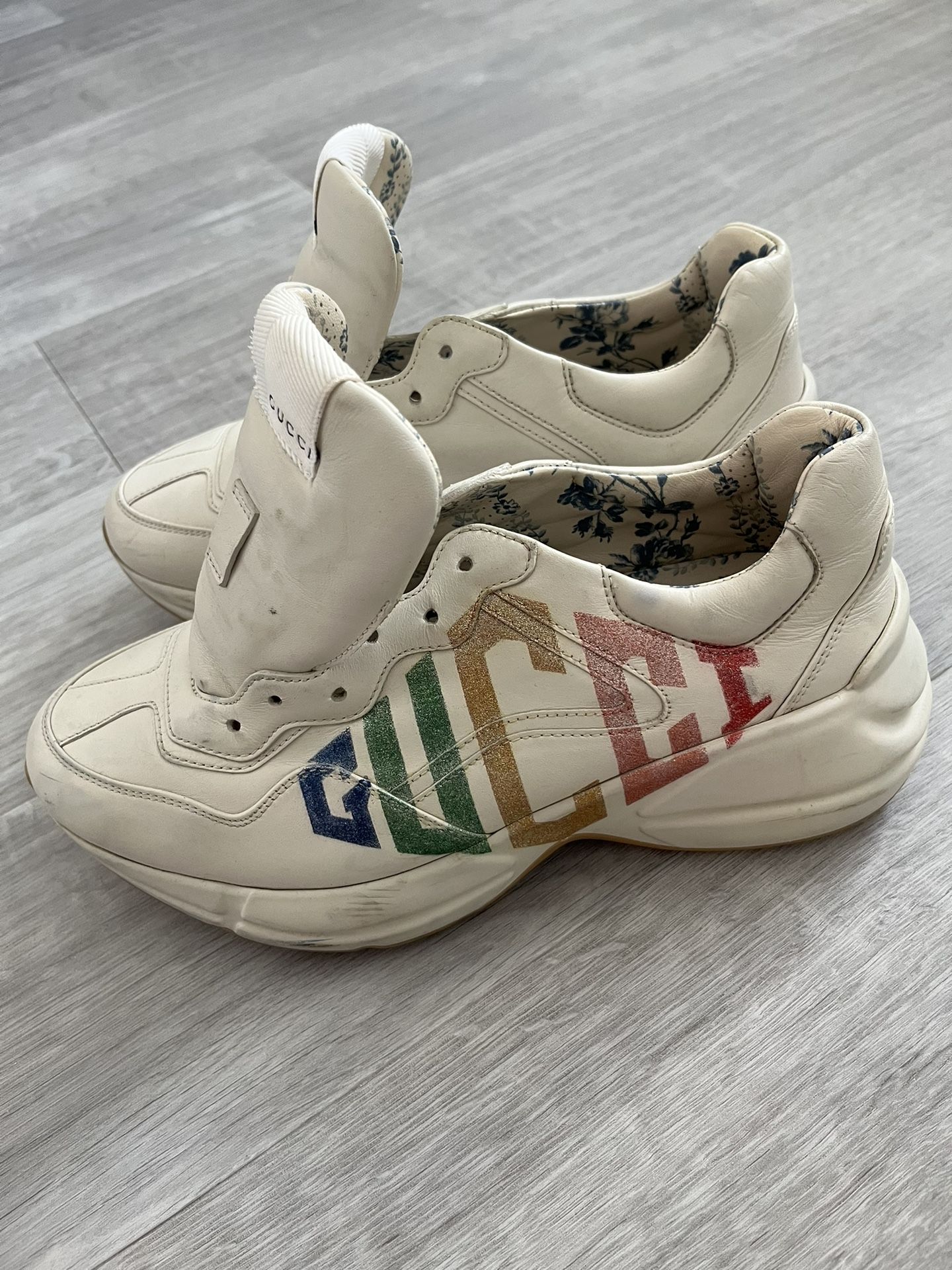 WOMEN'S RHYTON GLITTER GUCCI SNEAKER Size 37 1/2