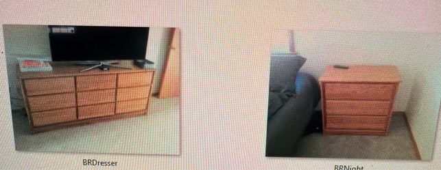Bedroom dresser and night stands  click on pic